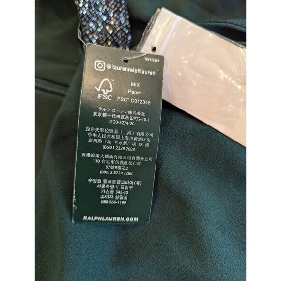 Ralph Lauren NWT Womens 4 Green Halter Knee Length Evening Party Sheath Dress - Picture 8 of 10